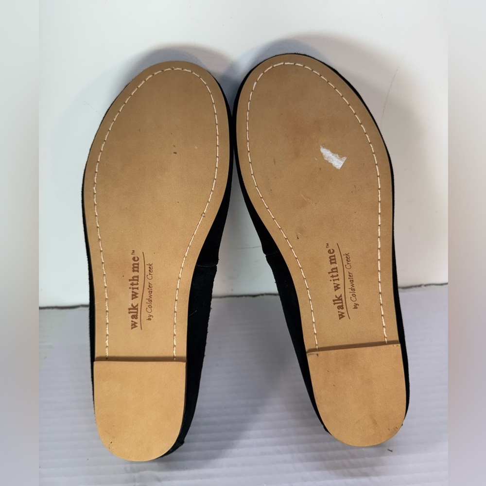 Coldwater Creek Heritage Black Suede Flats/Moccasins Size 8,5 NWOT - Picture 8 of 9